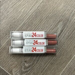 3X Maybelline SuperStay 24 Color Liquid Lipstick #115 Forever chestnut